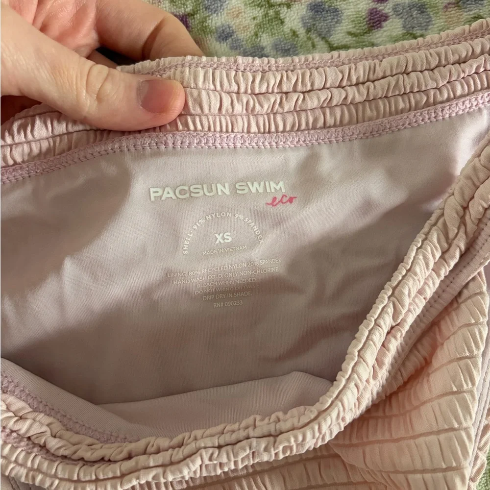 PacSun Blush Textured Bikini Bottom - Picture 2 of 4